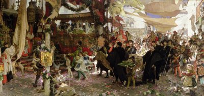 Baptismal Procession of Prince Juan in Seville by Francisco Pradilla y Ortiz